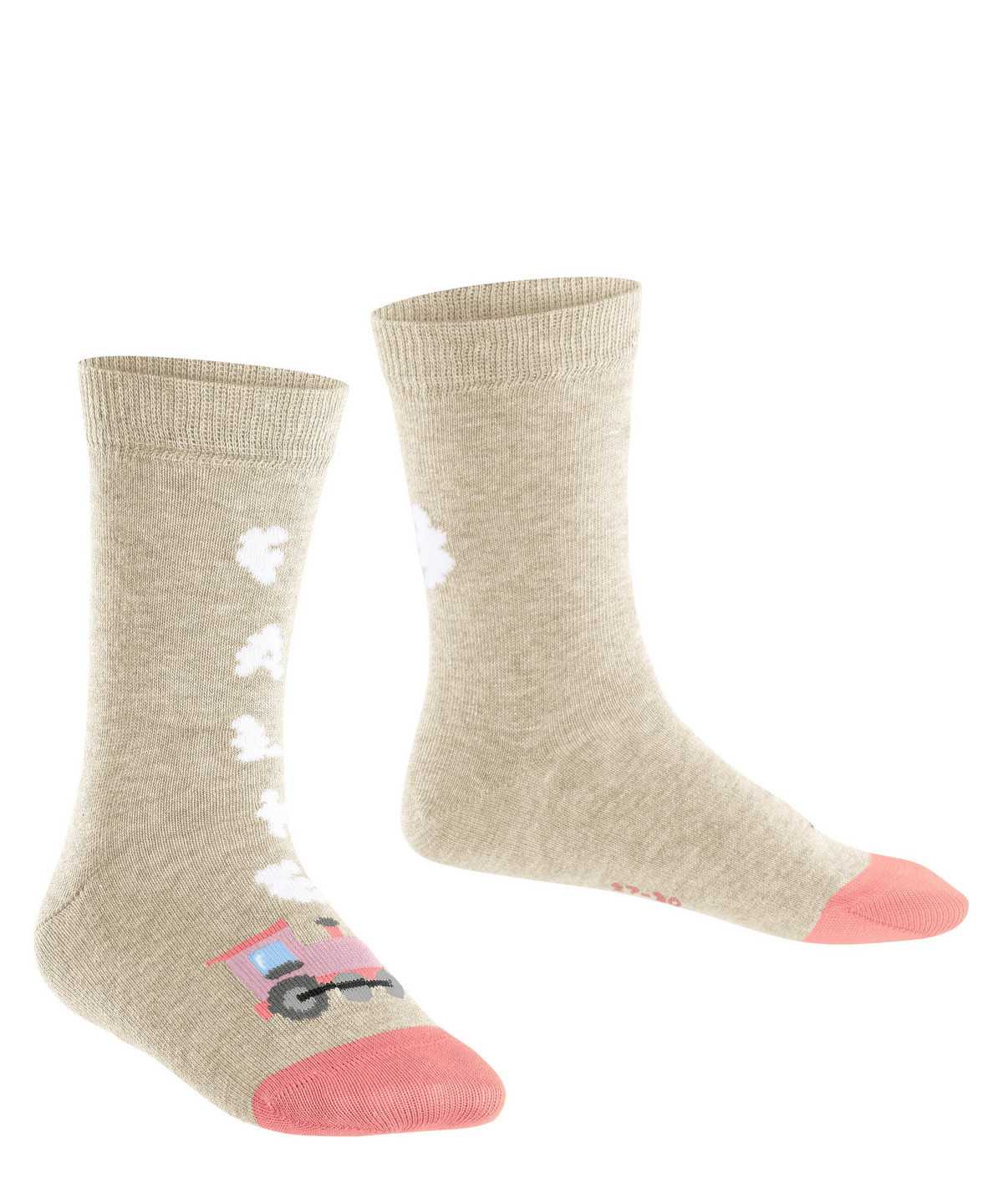 Kids' Falke Happy Locomotive Socks Socks Beige | VMNYKG952