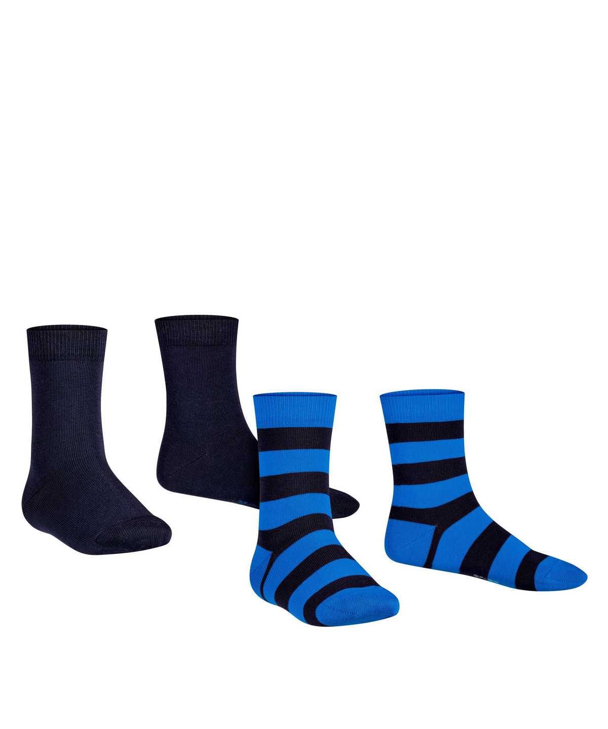 Kids' Falke Happy Stripe 2-Pack Socks Socks Black | KMFTBD145