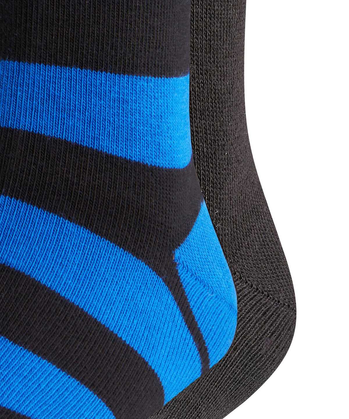 Kids' Falke Happy Stripe 2-Pack Socks Socks Black | KMFTBD145