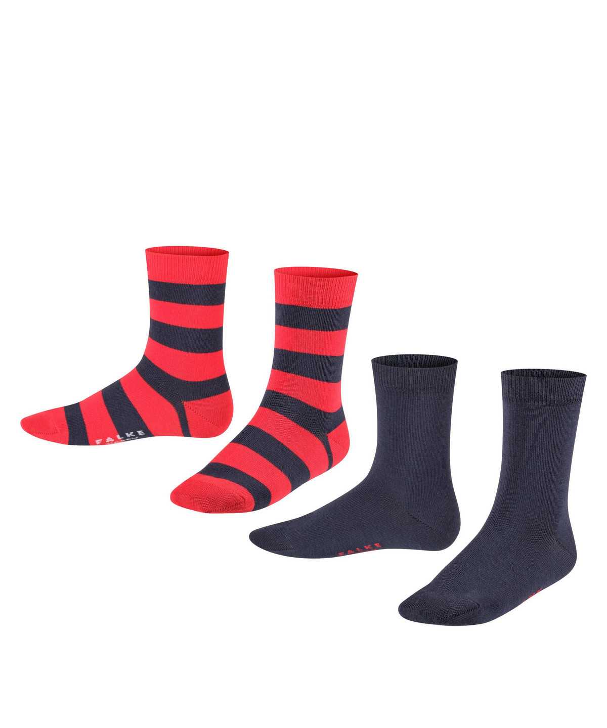 Kids\' Falke Happy Stripe 2-Pack Socks Socks Blue | FHAPBU038