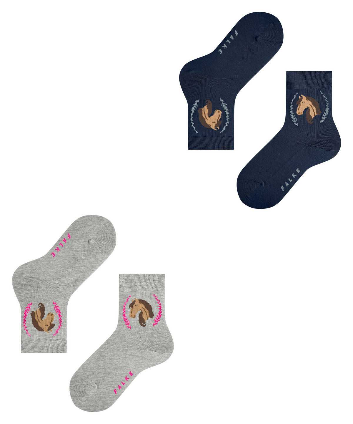 Kids' Falke Horse 2-Pack Socks Socks Multicolored | HYCJPW837