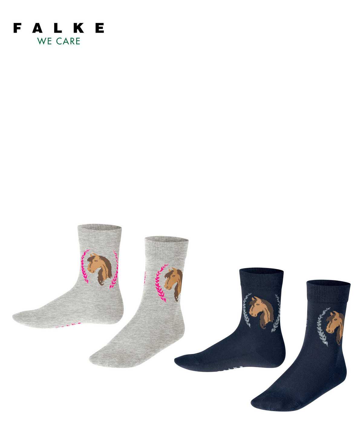 Kids\' Falke Horse 2-Pack Socks Socks Multicolored | HYCJPW837