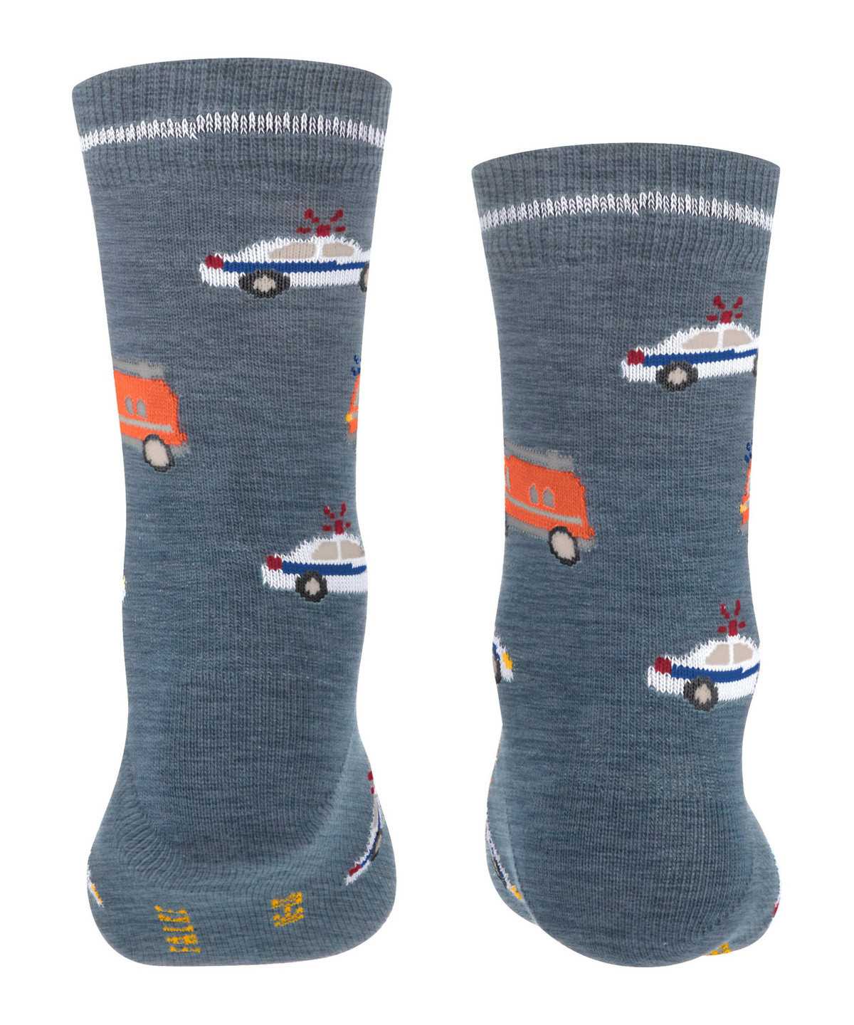 Kids' Falke Police and Fire Cars Socks Socks Blue | XCSFAL249