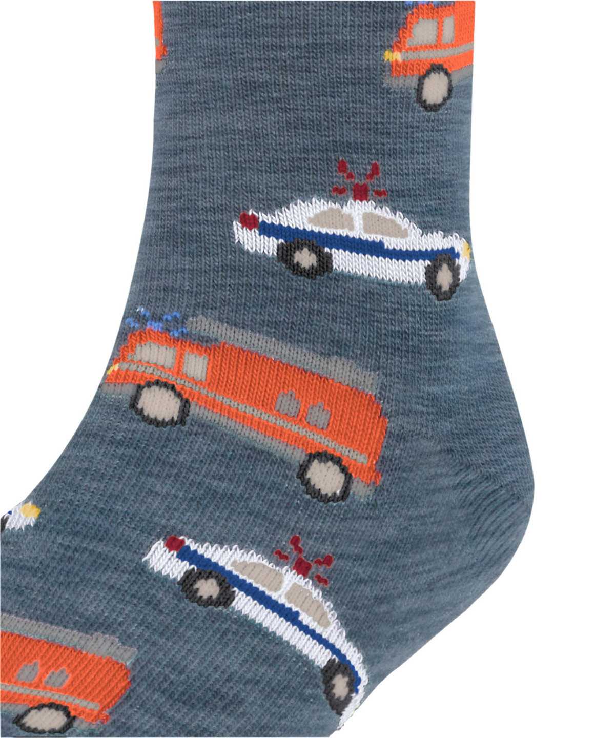 Kids' Falke Police and Fire Cars Socks Socks Blue | XCSFAL249