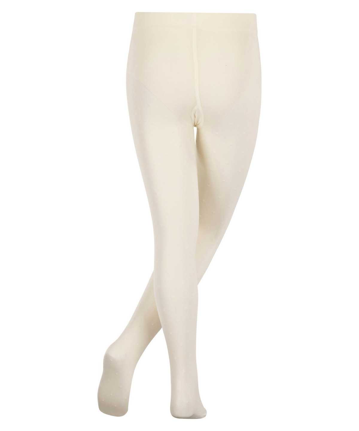 Kids' Falke Romantic Dot Tights Tights White | TQKIRG586