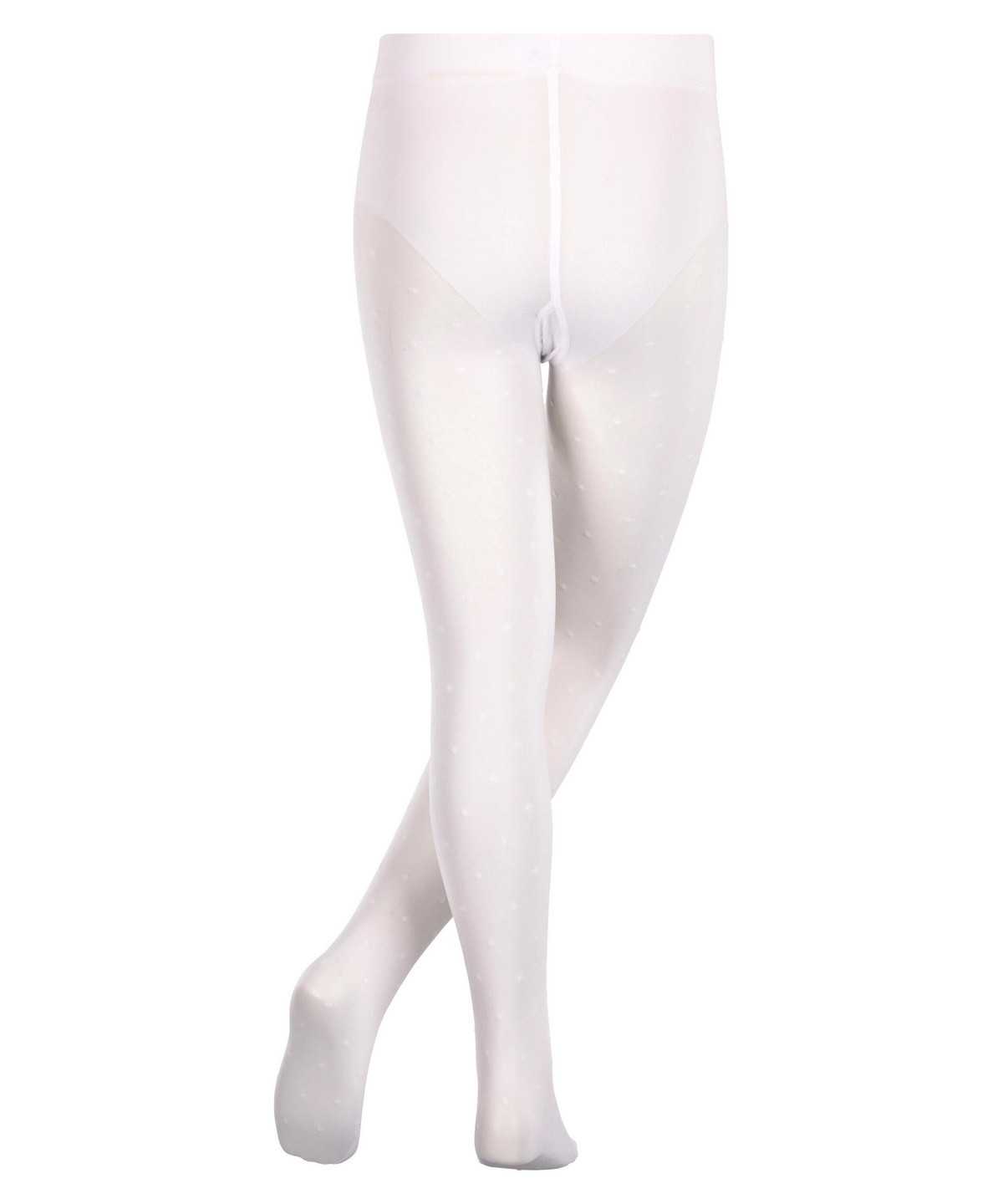 Kids' Falke Romantic Dot Tights Tights White | GDMSLP324