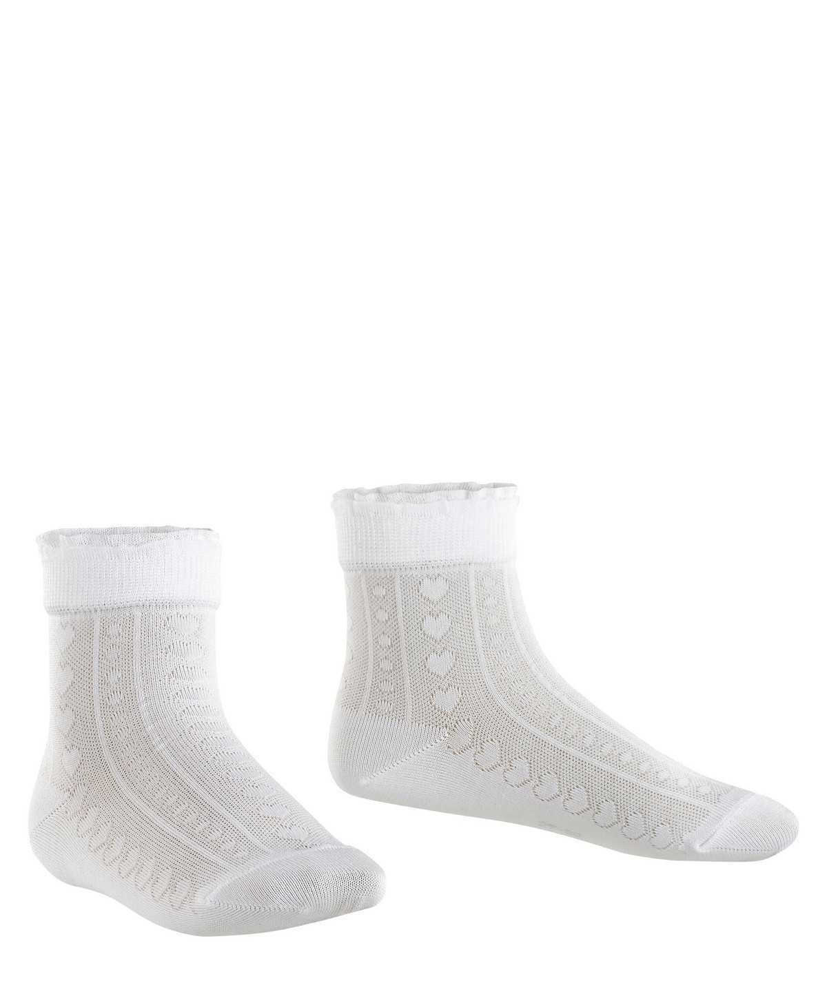 Kids' Falke Romantic Net Socks Socks White | NRZTVH352