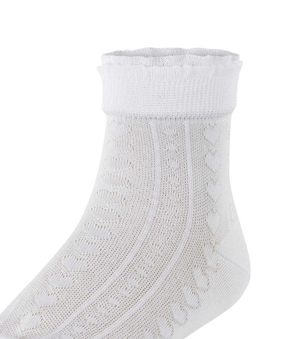 Kids' Falke Romantic Net Socks Socks White | NRZTVH352