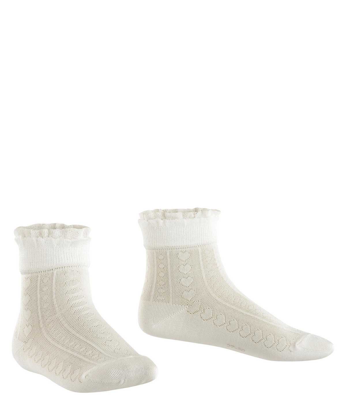 Kids' Falke Romantic Net Socks Socks White | CYLZWK658