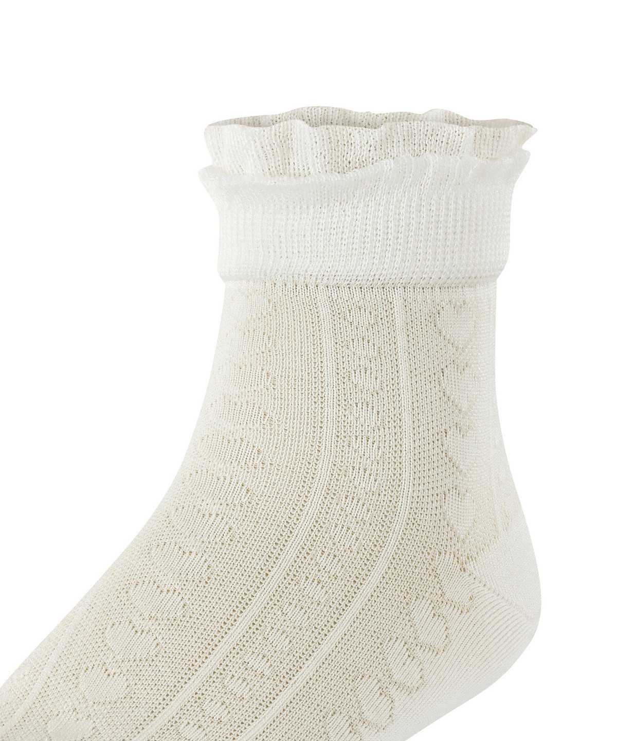 Kids' Falke Romantic Net Socks Socks White | CYLZWK658