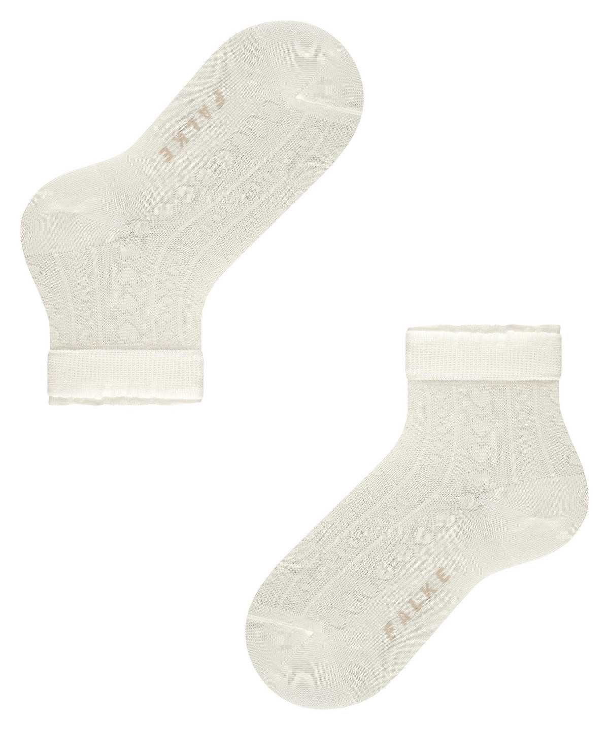 Kids' Falke Romantic Net Socks Socks White | CYLZWK658