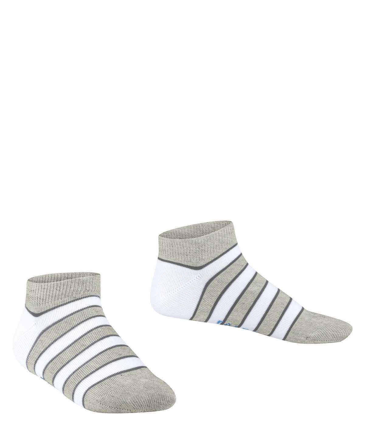 Kids' Falke Simple Stripes Sneaker socks Socks Grey | UMVGRN675