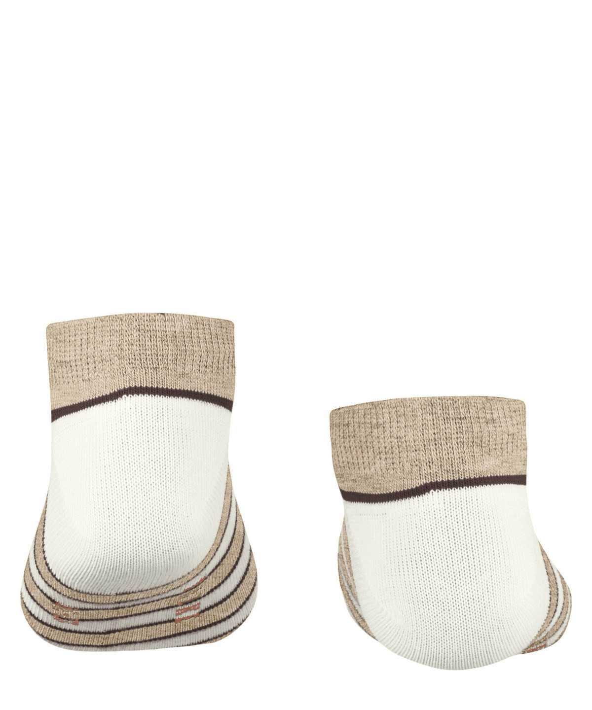 Kids' Falke Simple Stripes Sneaker socks Socks Beige | MJUXNW287