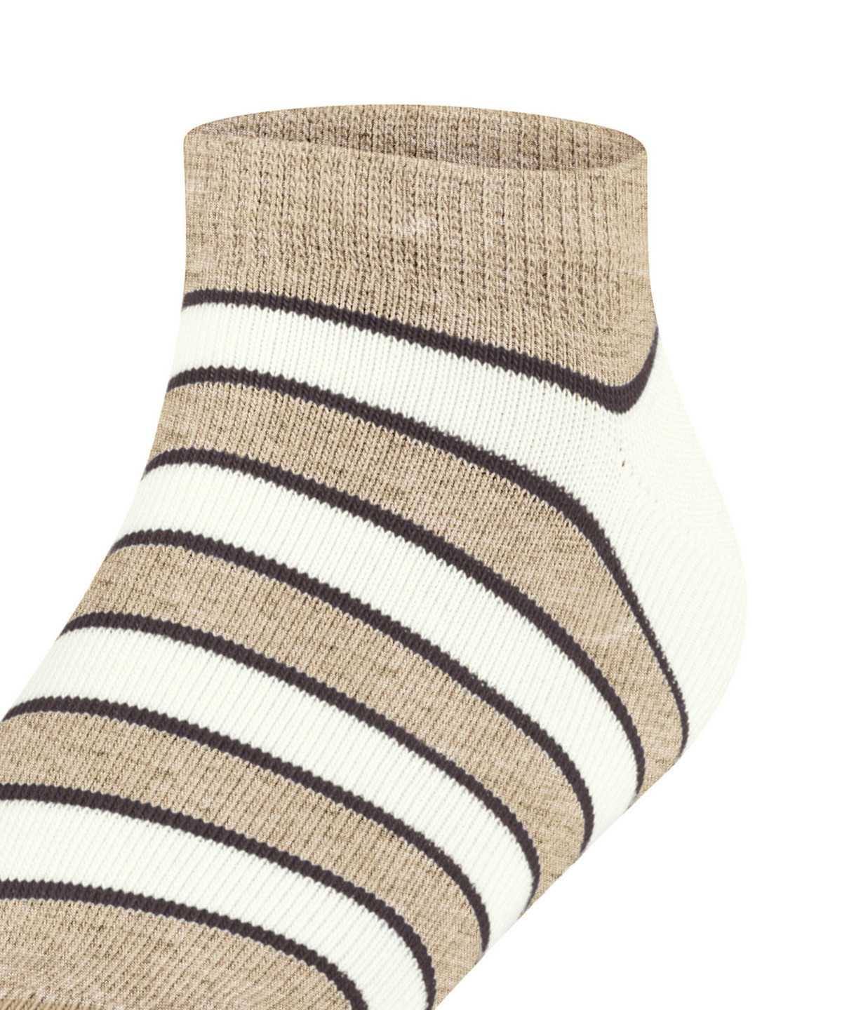 Kids' Falke Simple Stripes Sneaker socks Socks Beige | MJUXNW287