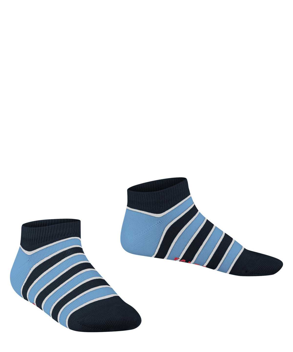 Kids' Falke Simple Stripes Sneaker socks Socks Blue | ZVDMXK276