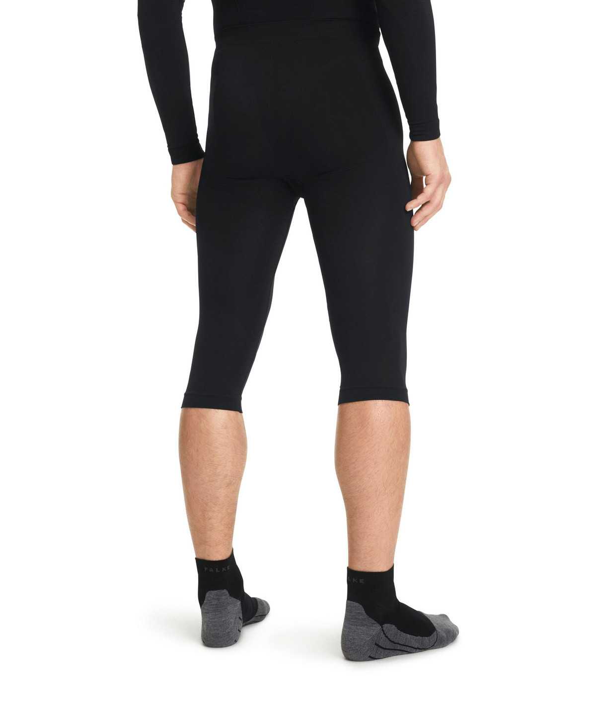 Men Falke 3/4 Tights Warm Tights Black | BDWAMJ869