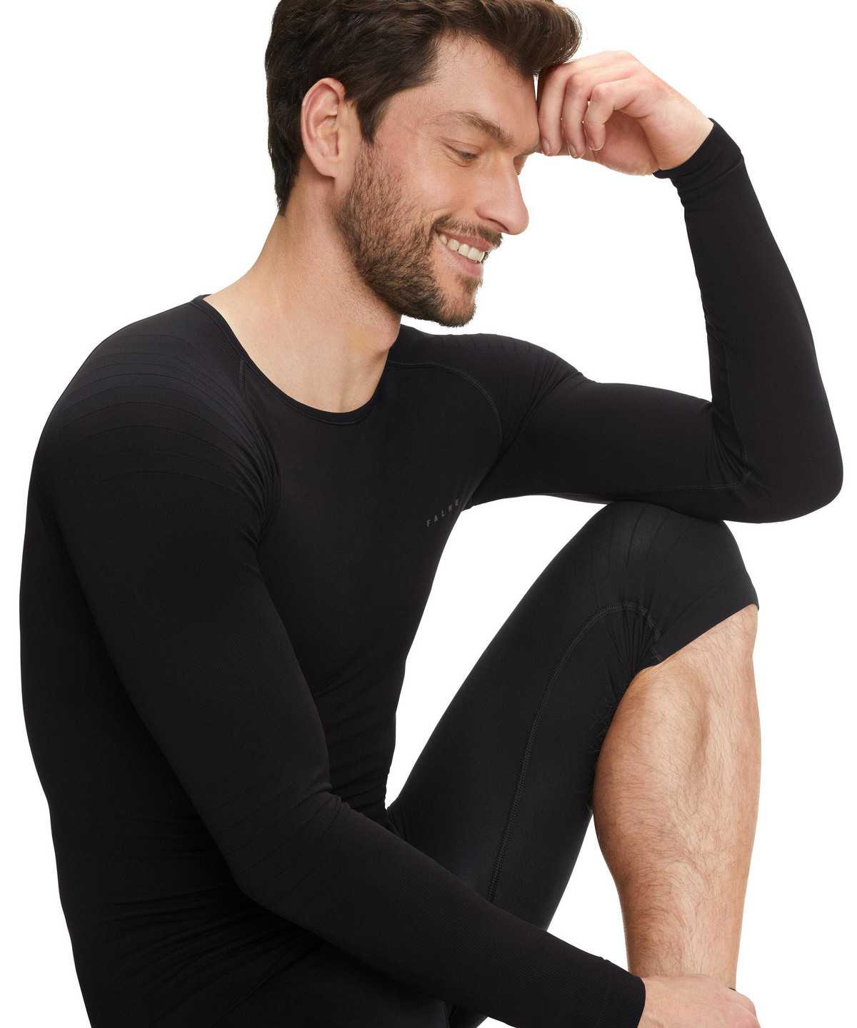 Men Falke 3/4 Tights Warm Tights Black | BDWAMJ869