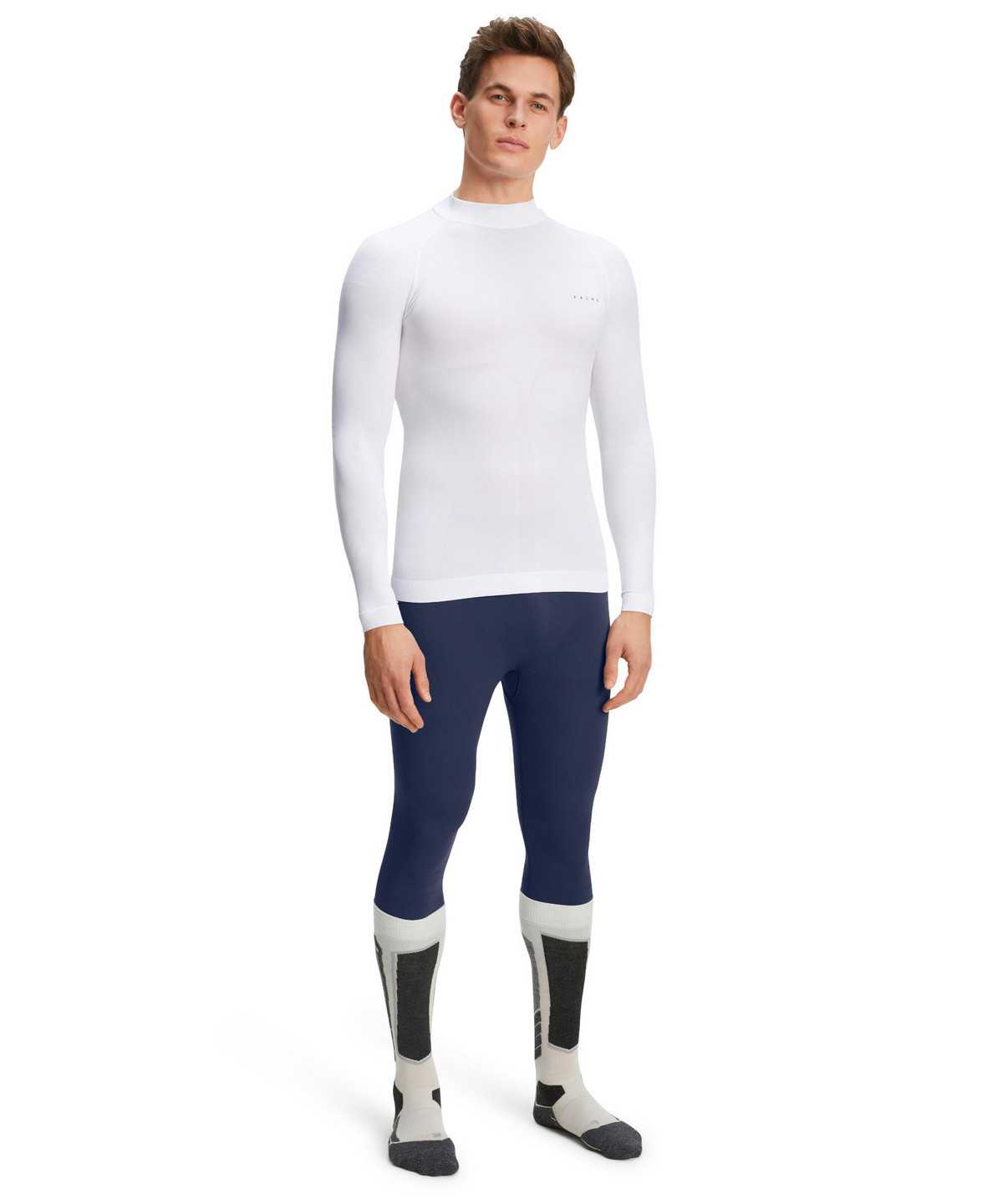 Men Falke 3/4 Tights Warm Tights Blue | BKNRHZ704