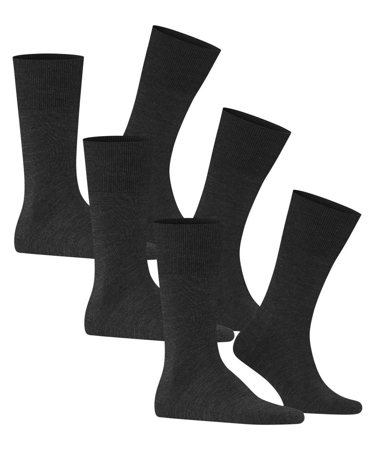 Men Falke Airport 3-Pack Socks Socks Grey | KCDPMT872