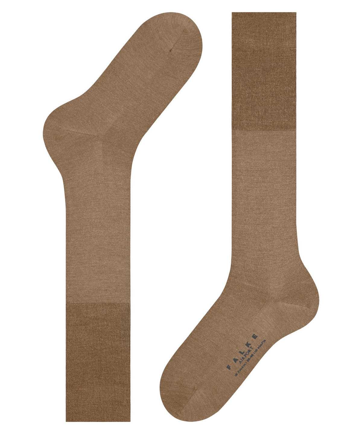 Men Falke Airport Knee-high Socks Socks Brown | RUPKDV561