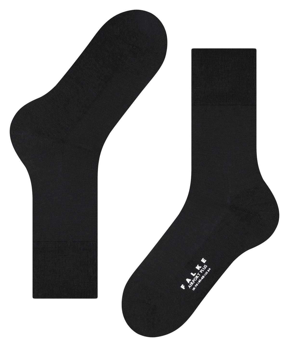 Men Falke Airport Plus Socks Socks Black | YERXTS126