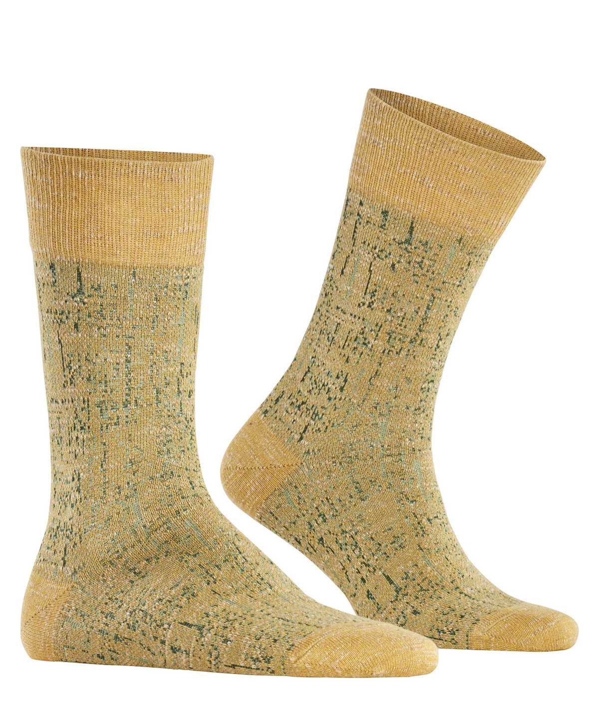 Men Falke Artisanship Socks Socks Yellow | GTAPZJ738