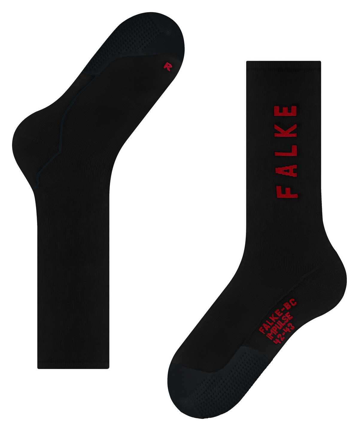 Men Falke BC Impulse Biking Socks Socks Black | DWEFKH604