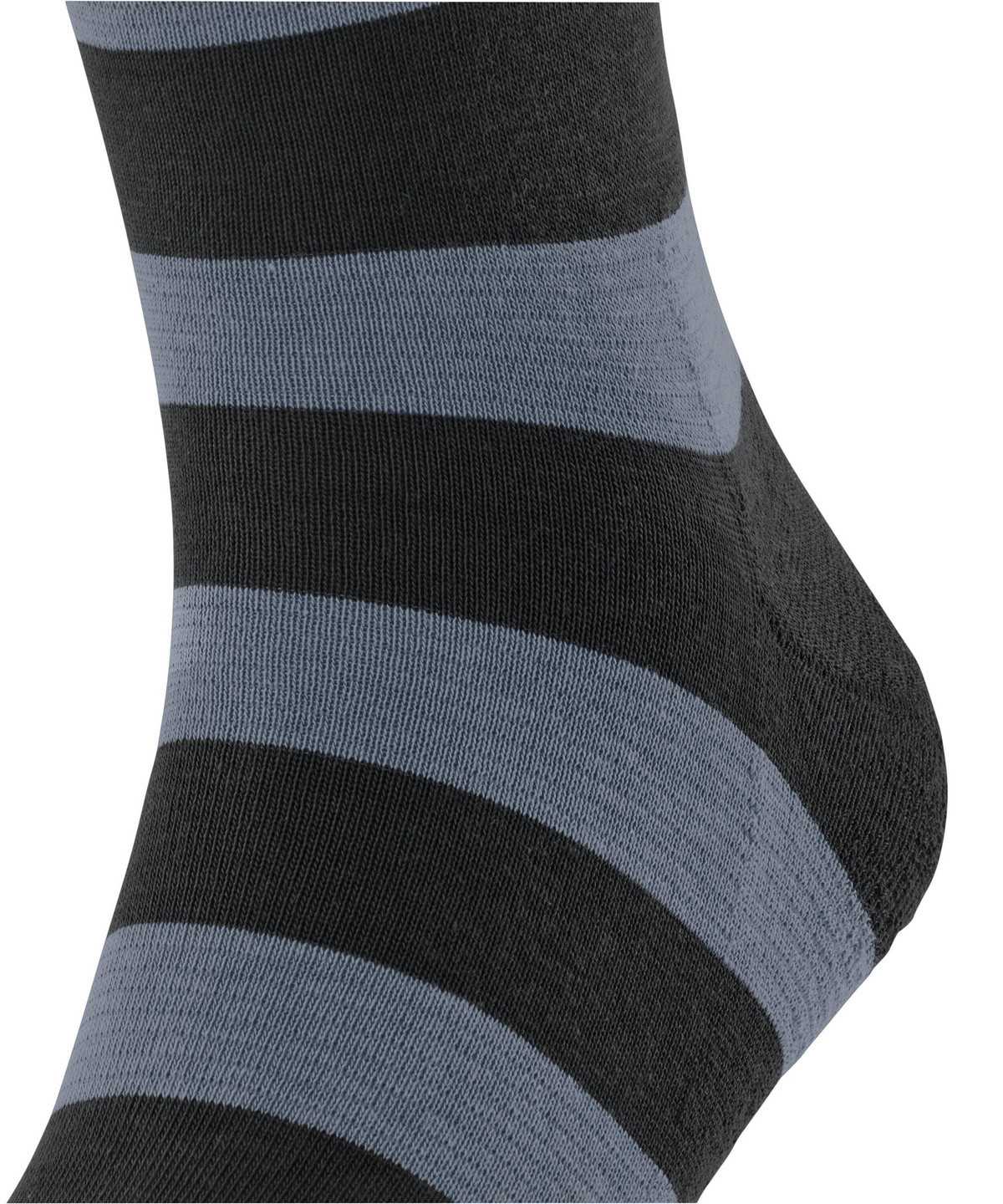 Men Falke Block Stripe Socks Socks Black | LMRDXG458