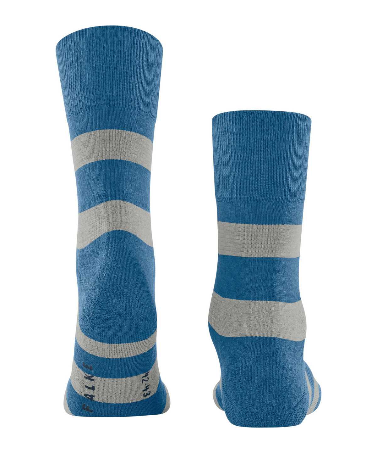 Men Falke Block Stripe Socks Socks Blue | OSTWLB487