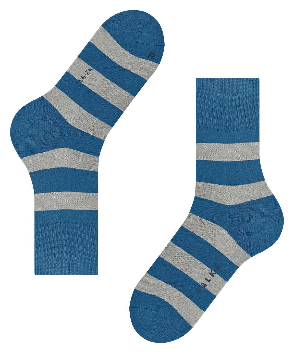 Men Falke Block Stripe Socks Socks Blue | OSTWLB487