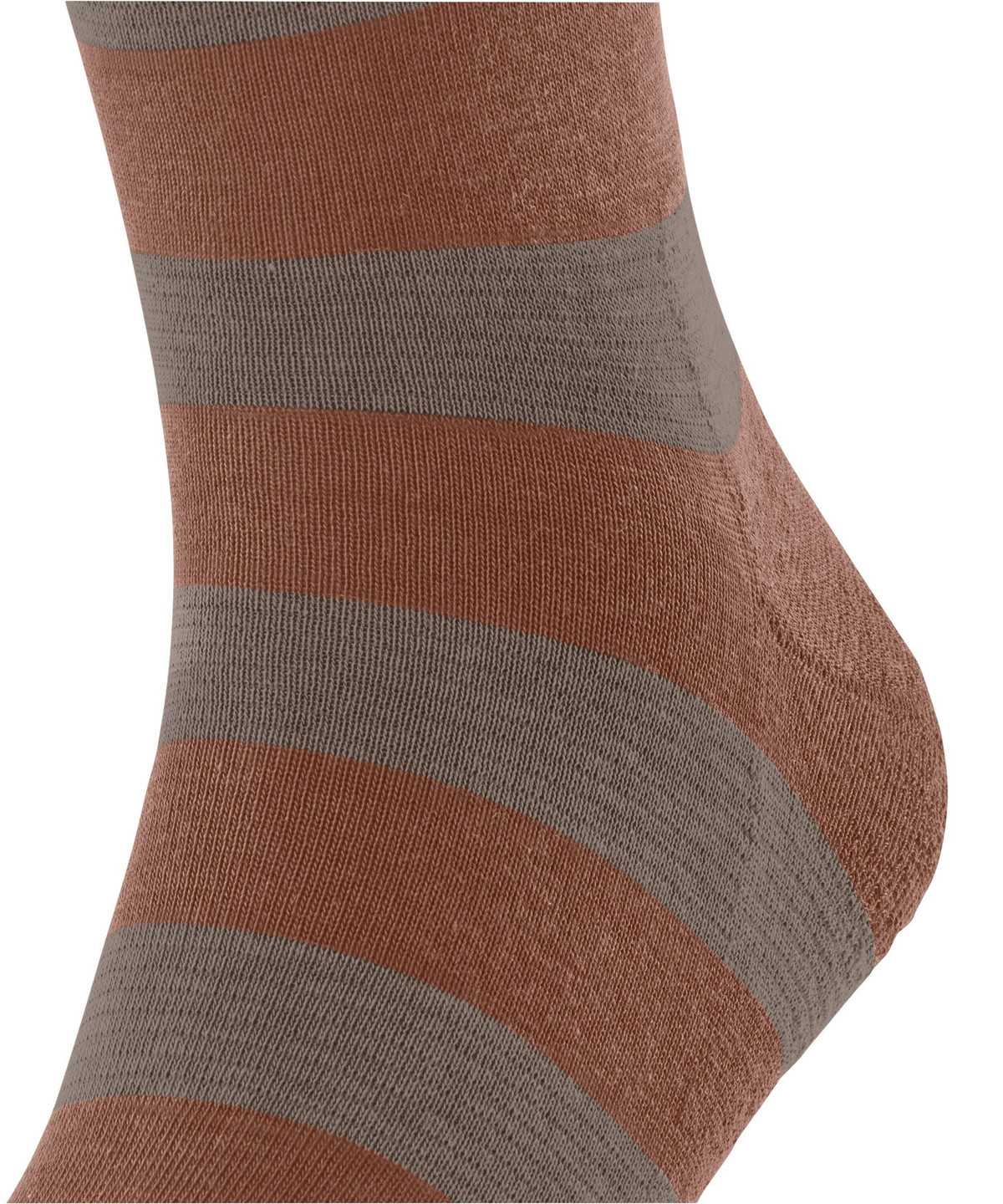 Men Falke Block Stripe Socks Socks Brown | XUAPFV457