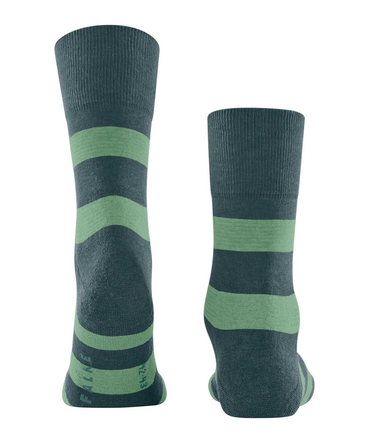 Men Falke Block Stripe Socks Socks Green | ZAOCVF503