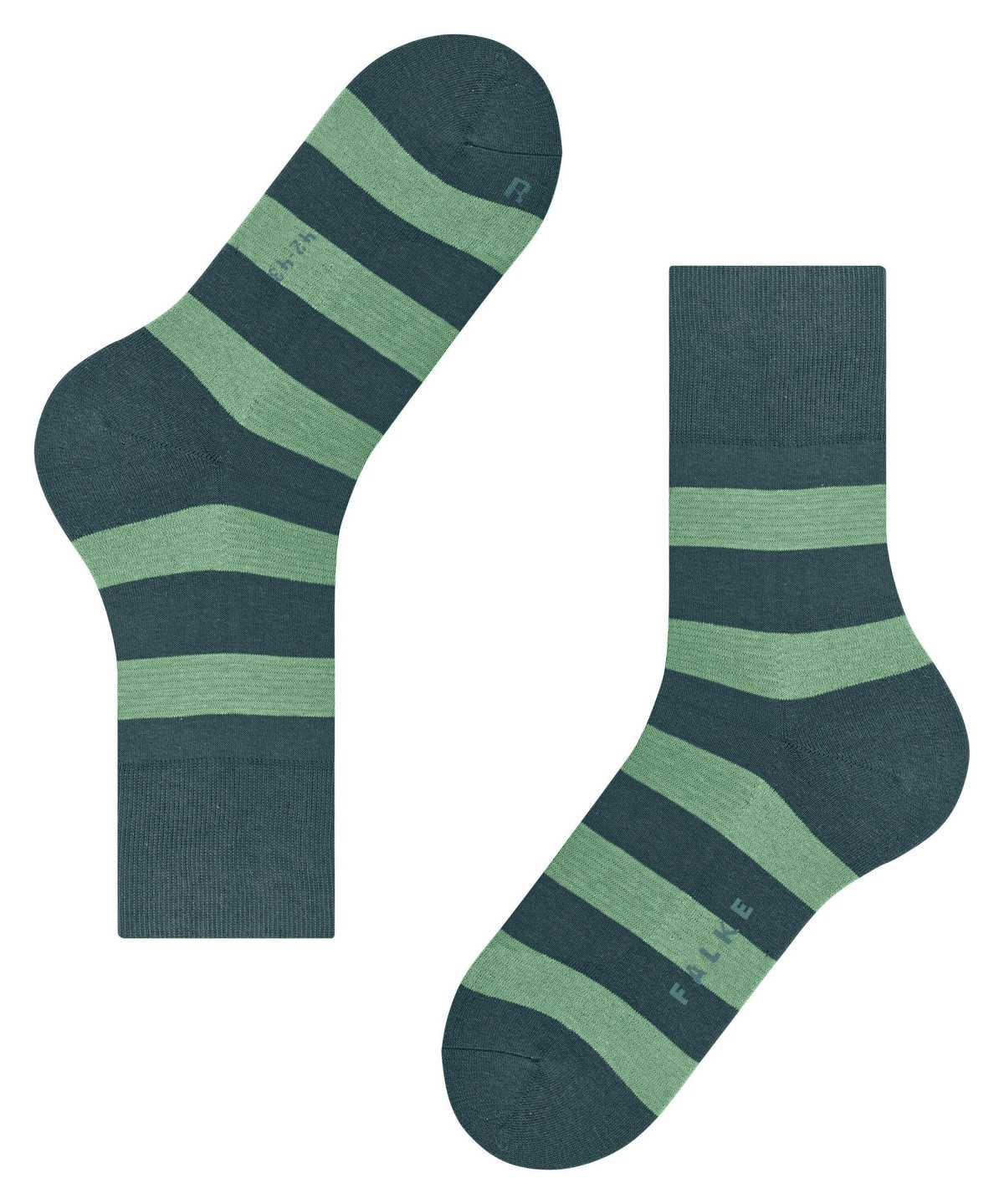 Men Falke Block Stripe Socks Socks Green | ZAOCVF503