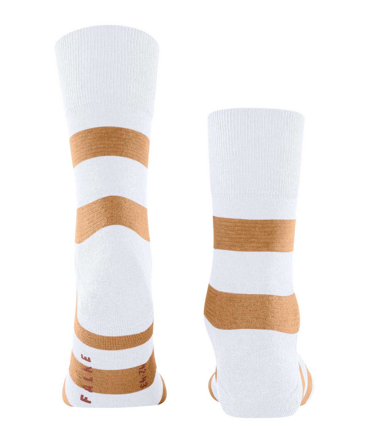 Men Falke Block Stripe Socks Socks White | AWJMLN968