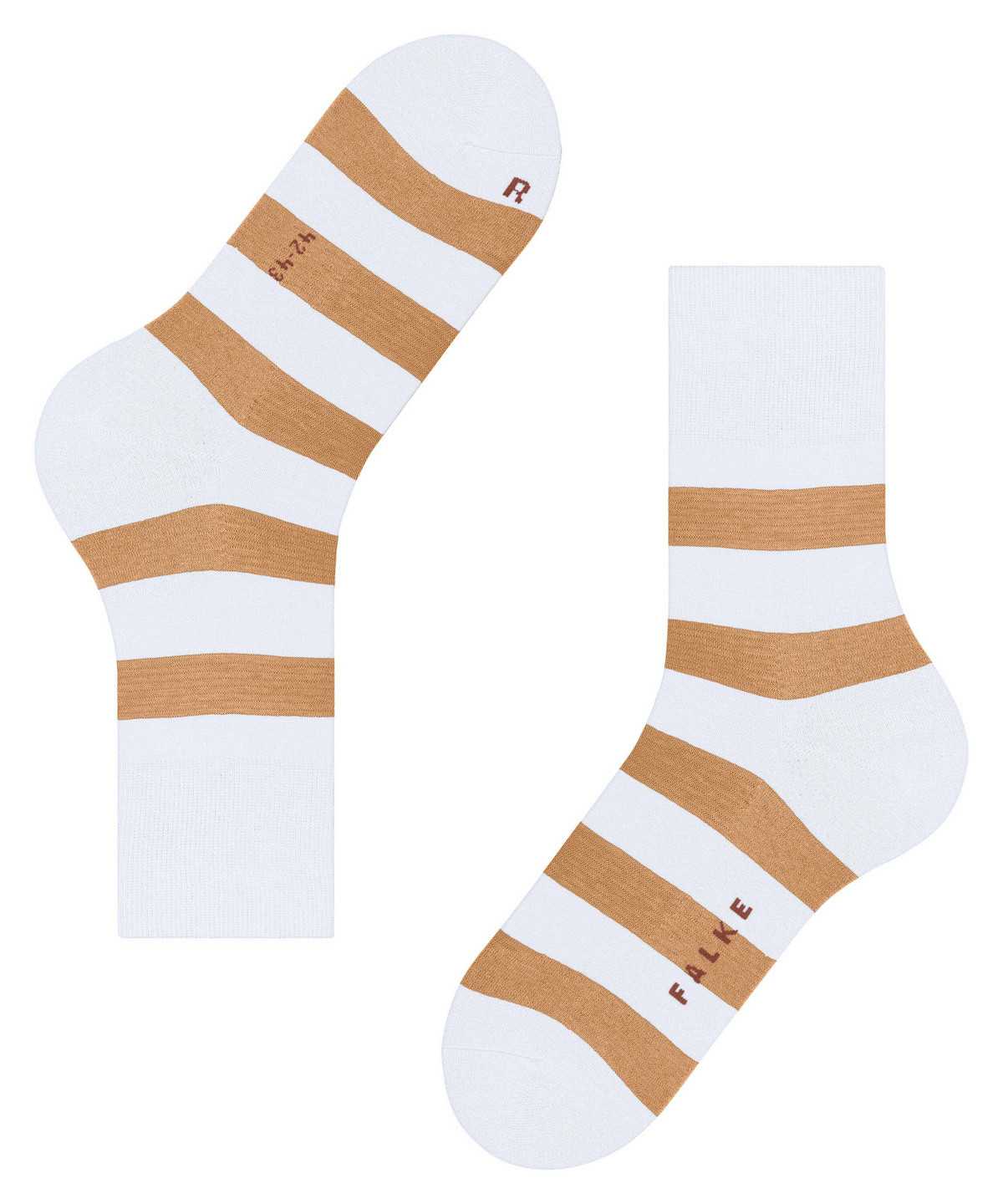 Men Falke Block Stripe Socks Socks White | AWJMLN968