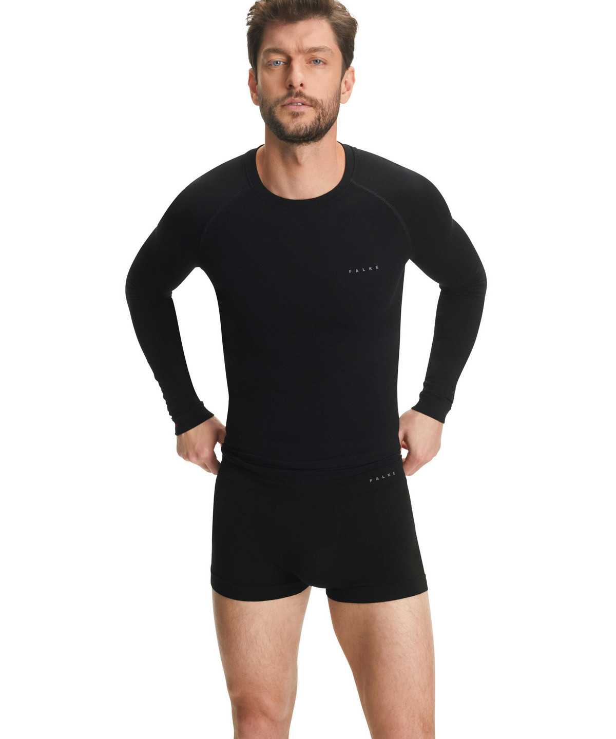 Men Falke Boxer Wool-Tech Light Boxer & Slips Black | NWYTXG720