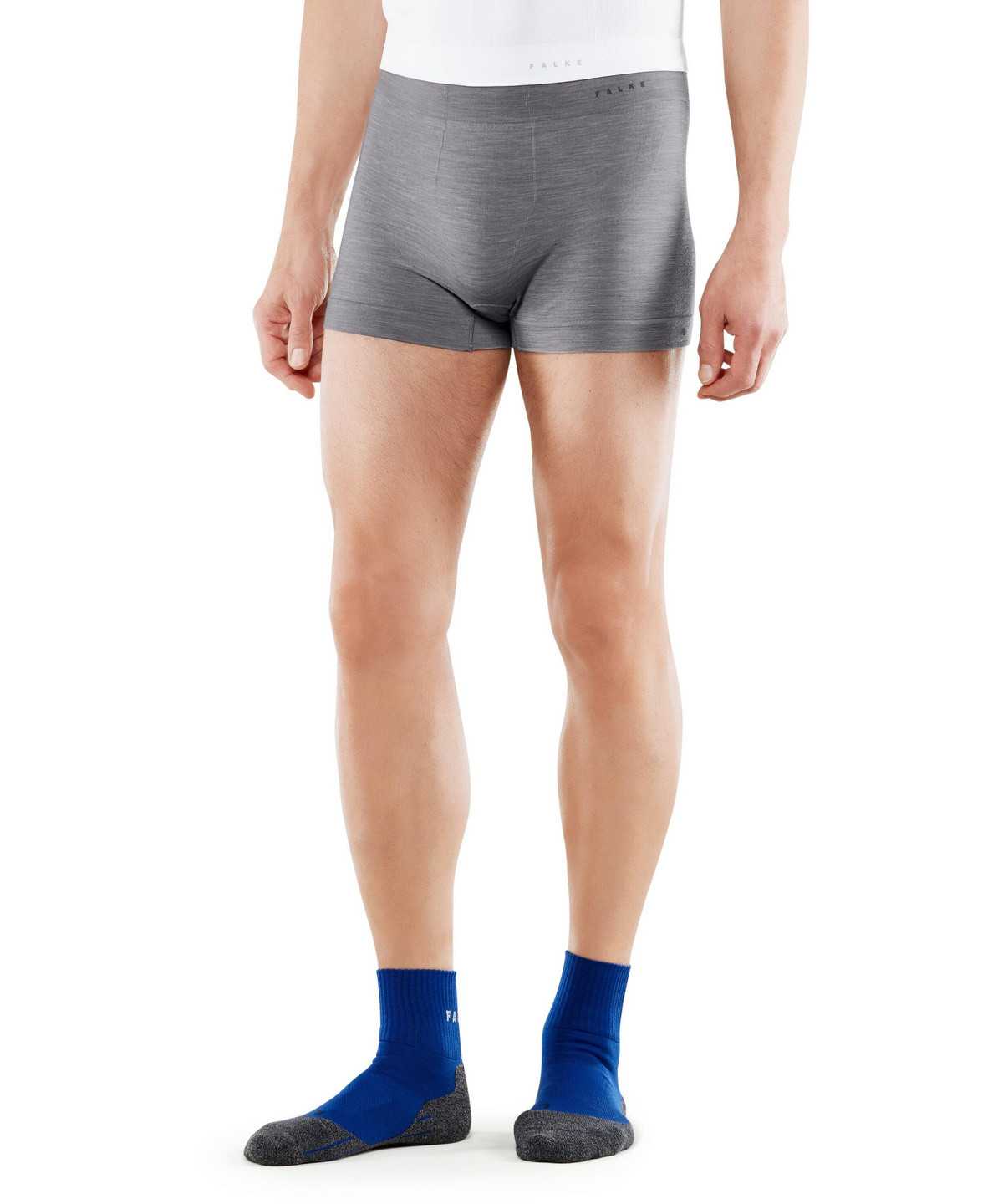 Men Falke Boxer Wool-Tech Light Boxer & Slips Grey | EFDWRY243