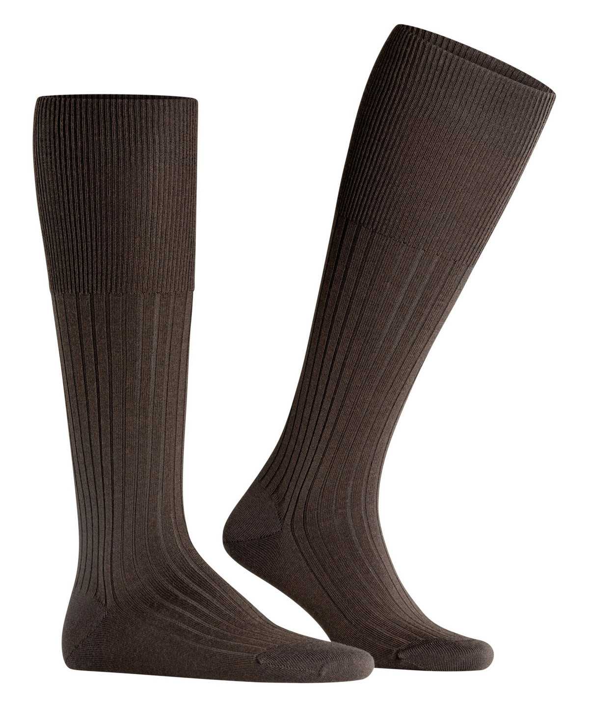 Men Falke Bristol Pure Knee-high Socks Socks Brown | HNDVEQ671