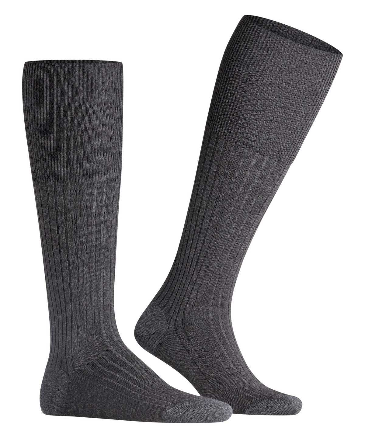 Men Falke Bristol Pure Knee-high Socks Socks Grey | QVWXAY048