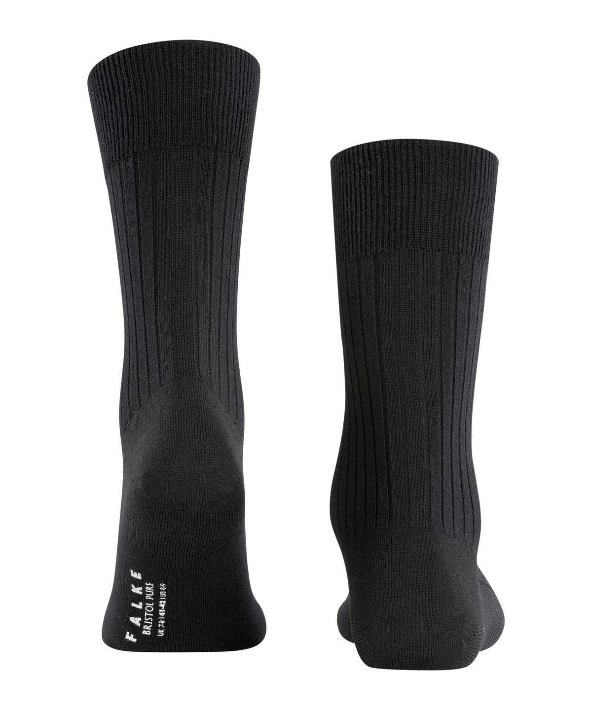 Men Falke Bristol Pure Socks Socks Black | OJPTFM804