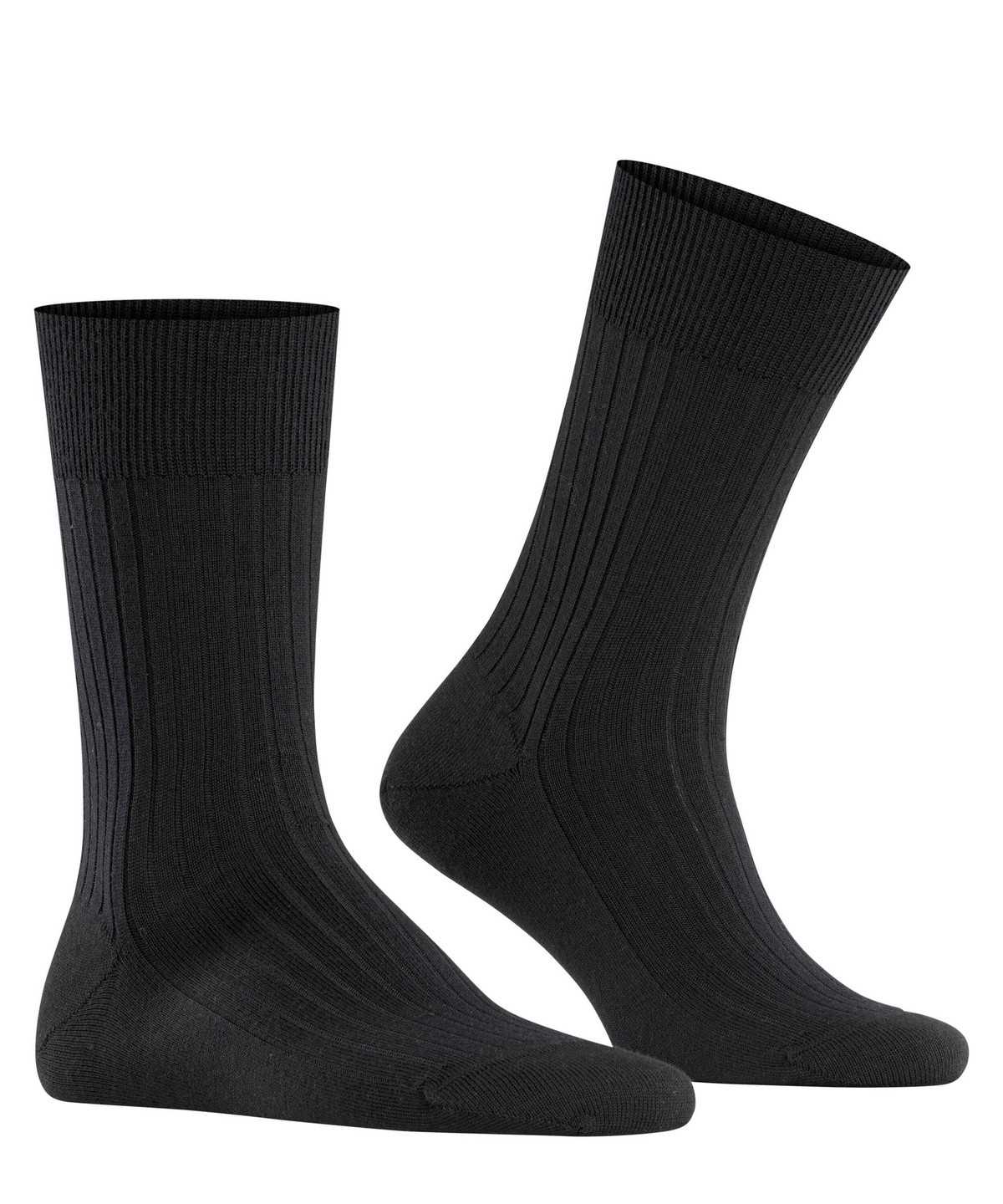 Men Falke Bristol Pure Socks Socks Black | OJPTFM804