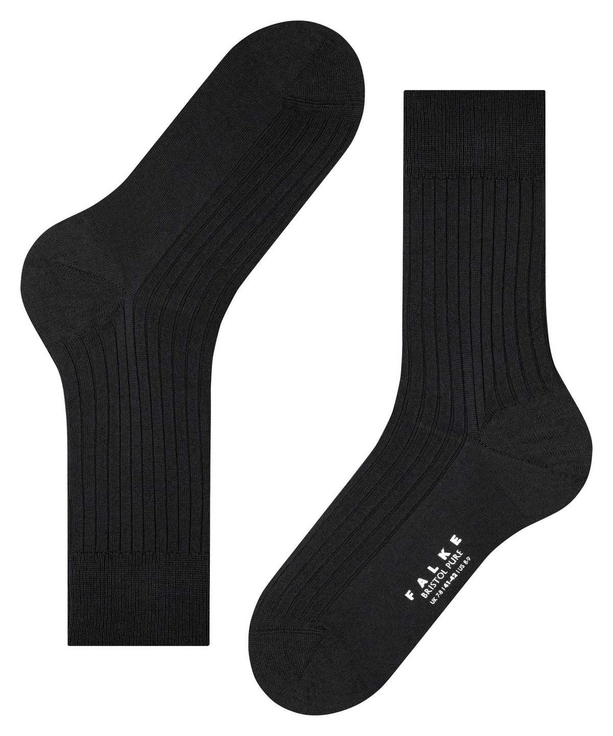 Men Falke Bristol Pure Socks Socks Black | OJPTFM804