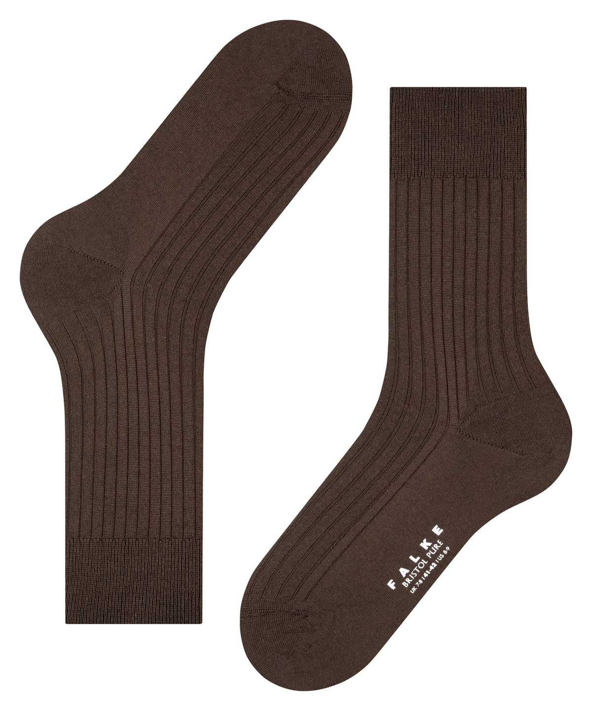 Men Falke Bristol Pure Socks Socks Brown | EYXUGI842