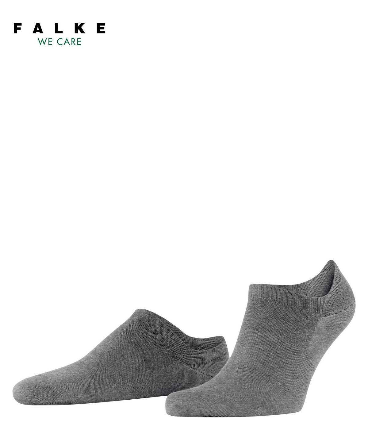 Men Falke ClimaWool Invisibles No Show Socks Grey | MRIUOC823