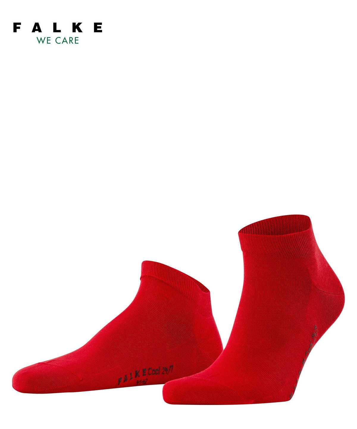 Men Falke Cool 24/7 Sneaker socks Socks Red | WQBXID260