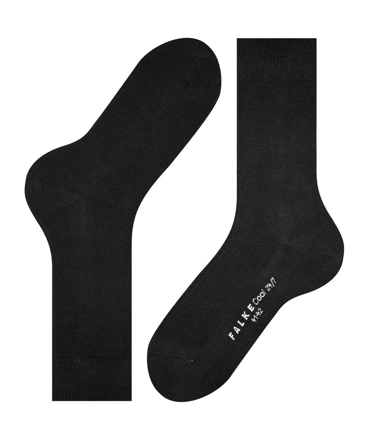 Men Falke Cool 24/7 Socks Socks Black | SAOUIC964