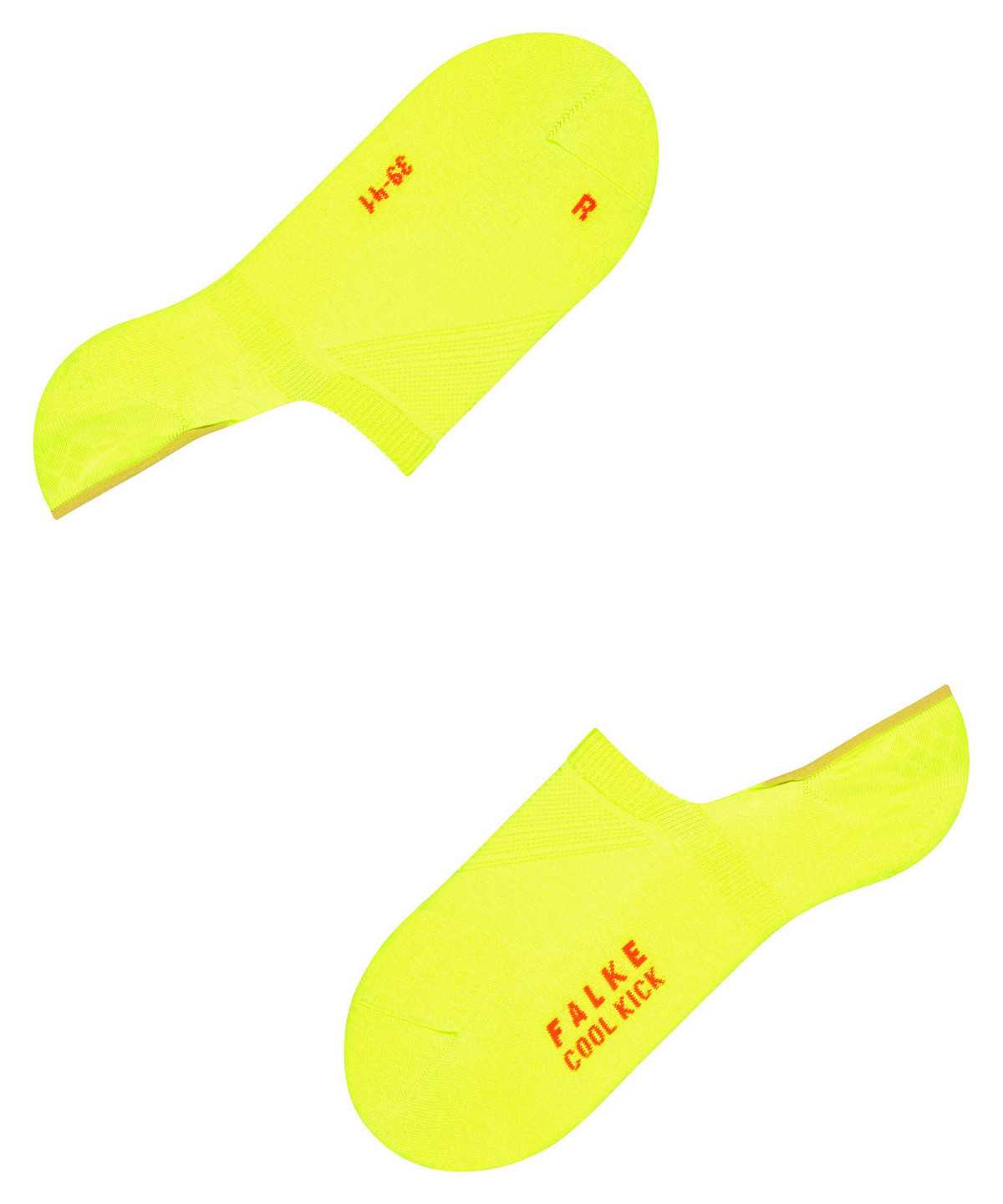 Men Falke Cool Kick Invisibles No Show Socks Yellow | YHGAZT182