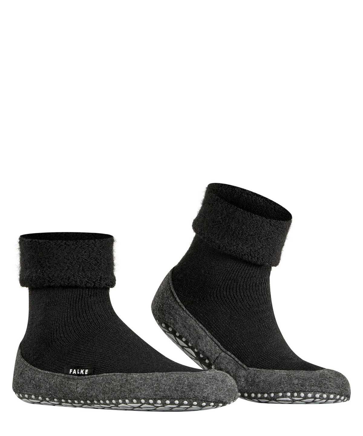 Men Falke Cosyshoe Slippers House Socks & Slippers Black | CLTXQW837