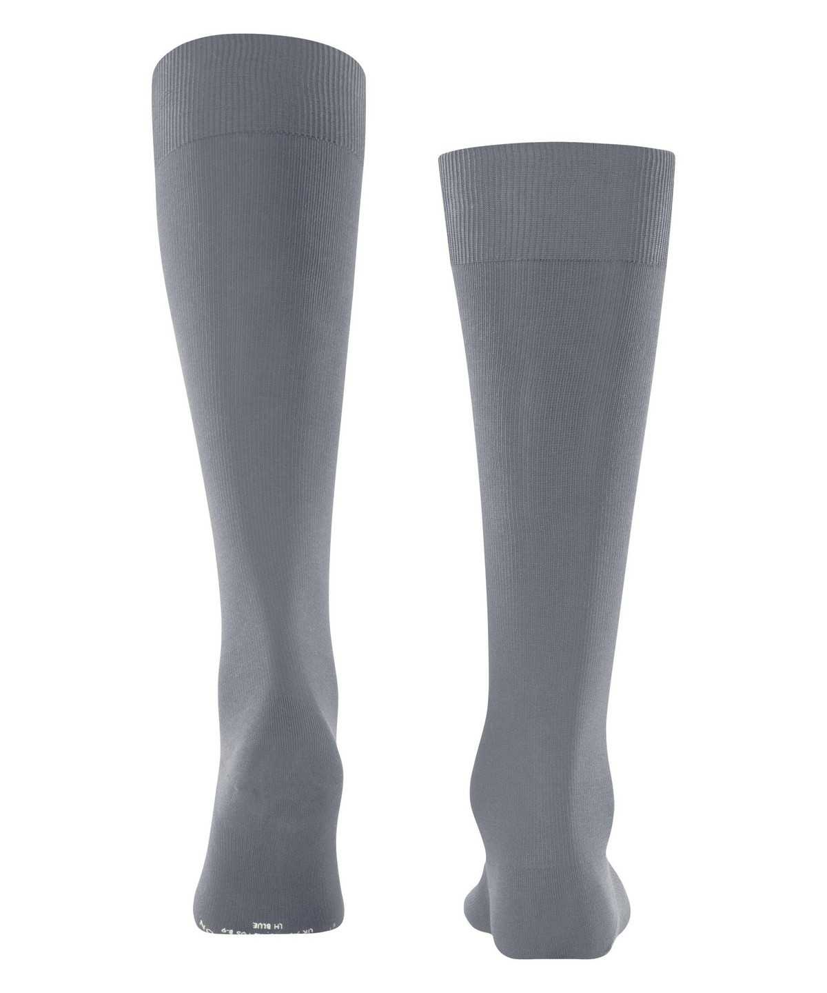 Men Falke Energizing Cotton Knee-high Socks Socks Grey | HEIXDG894