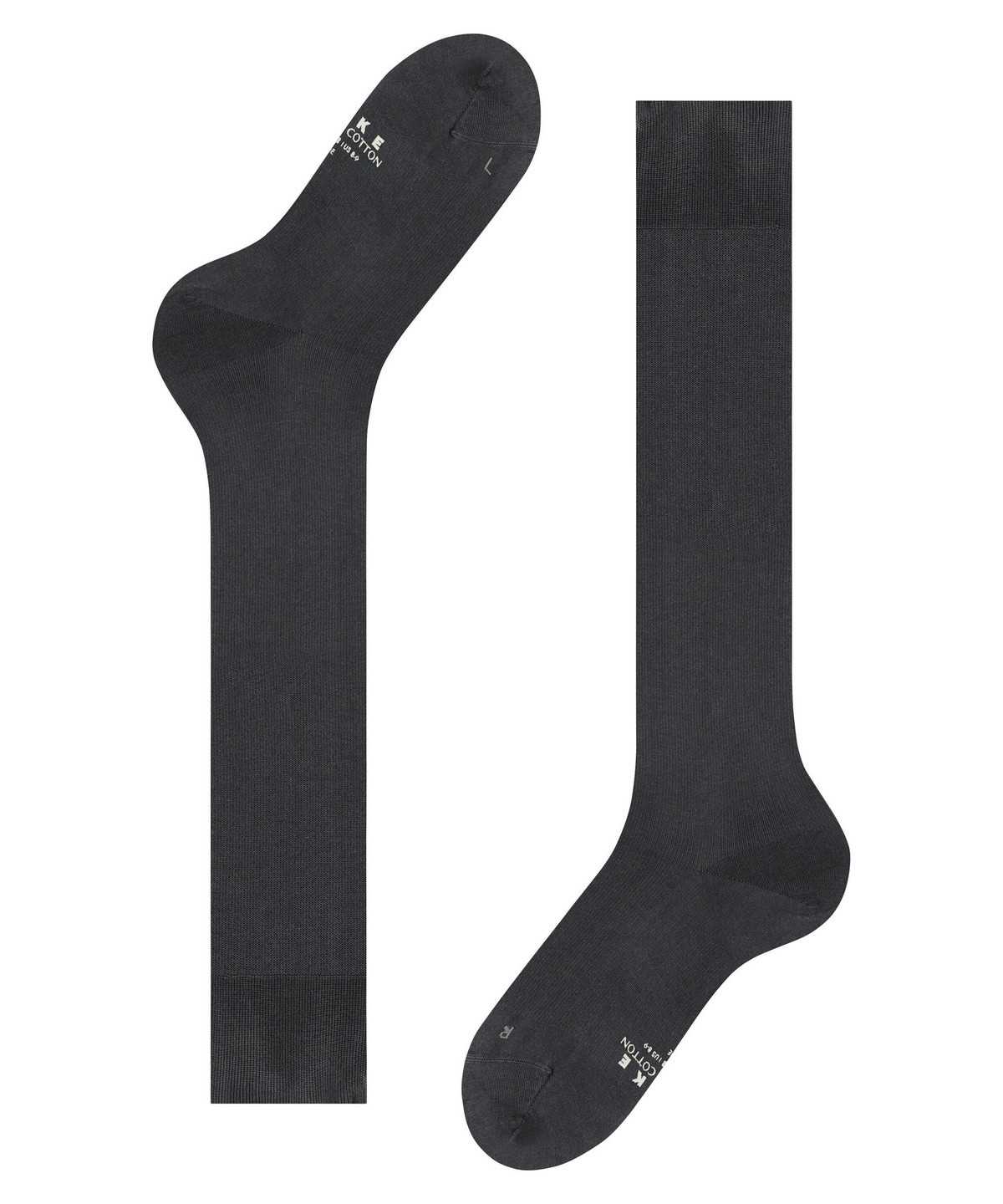 Men Falke Energizing Cotton Knee-high Socks Socks Grey | MPSKDJ467